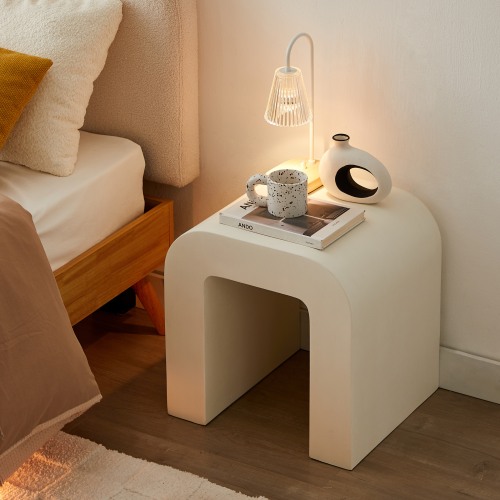 Lifely Reid Side Table White Home Furniture Urban Sales